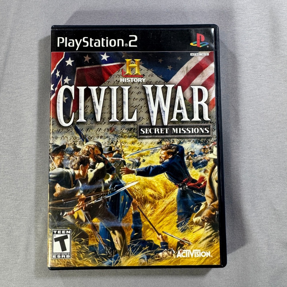 History Civil War Secret Missions Sony PlayStation 2 PS2 Game CIB Activision